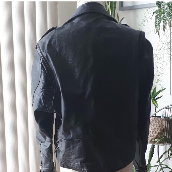 Vintage Leather Moto Jacket L/XL - Picture 4 of 6